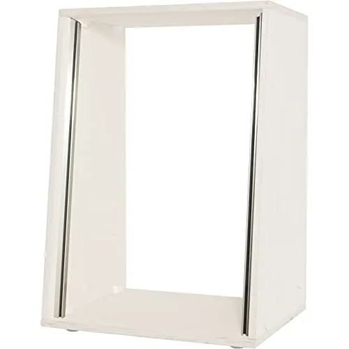 MUSIC STORE Studiorack, 12HE, Birken-Multiplex, Weiß, 7° Schräg, Rack MS-ID REC0009567-000