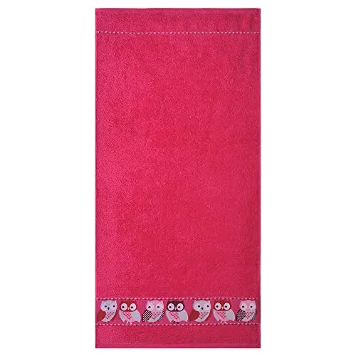 Dyckhoff Handtuch 'Eule Modern' Pink 50 x 100 cm