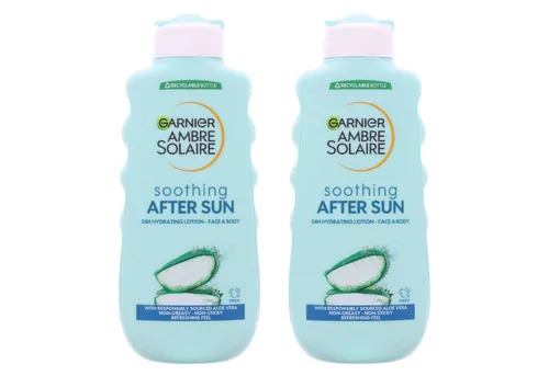 GARNIER After Sun-Lotion 2x Garnier Ambre Solaire Soothing After Sun Lotion für Körper & Gesich