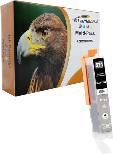 D&C Druckerpatrone CLI-571 XL GREY kompatibel mit Canon Pixma MG/TS Serie: MG5700, MG6800, MG7750, TS5050, TS6050, TS8050, TS9050, TS9055