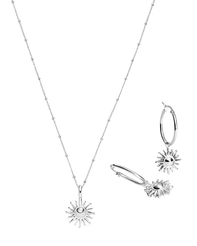 Purelei® Sun Kette – Edelstahl Halskette mit Sonnen-Anhänger - Hochwertige Edelstahl-Halskette mit verstellbarer Länge von 50–55 cm. Der Sonnen-Anhänger symbolisiert Lebensfreude und Selbstbewusstsein, ideal für jeden Anlass.