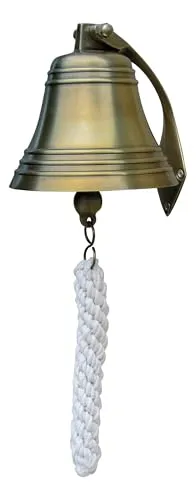 Sea-Club Schiffsglocke Wandglocke Messing antik Ø=13cm