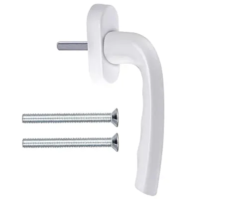 Stahlia Fenstergriffe Weiß (1 Stück) Premium Aluminium Balkontürgriff außen Terrassentür Griff Fensterbeschläge Rasterolive Fenster Ersatzteile