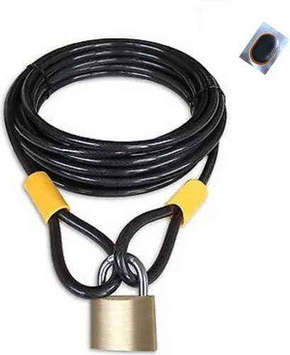 Starry Seilschloss Kabelschloss Fahrradschloss Länge: 10 Meter Ø 10 mm inkl. Schlauchflicken