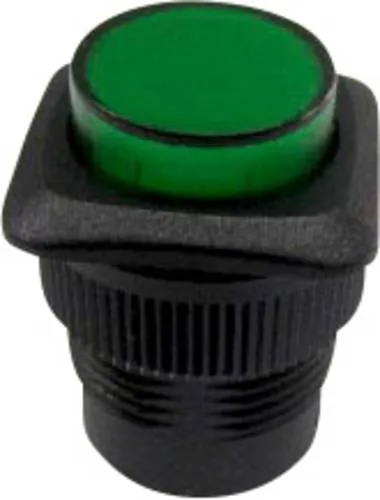 TRU Components 1587740 TC-R13-508AL-05GN Drucktaster 250 V/AC 1.5A 1 x Aus/(Ein) tastend Grün 1St.