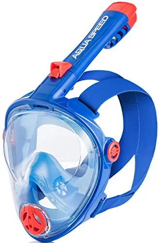 Aqua Speed Tauchermaske für Kinder - 180° Panorama Schnorchelmaske Blau - Entdecke die Aqua Speed Tauchermaske für Kinder! Mit 180° Rundumsicht und Ultra-Dry-Top Technologie für unbeschwertes Schnorcheln. Ideal für kleine Abenteurer, die Komfort und Sicherheit suchen.