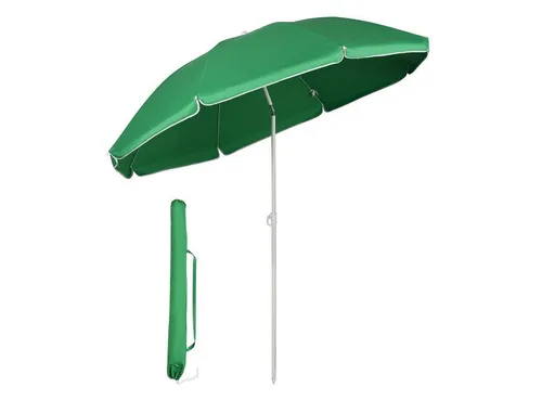 Sekey Sonnenschirm Ø 160 cm Balkonschirm Rund Strandschirm Sonnenschirm mit Schutzhülle, LxB: 160,00x160,00 cm, Neigungswinkel verstellbar, Höhe verstellbar, mit Tragetasche