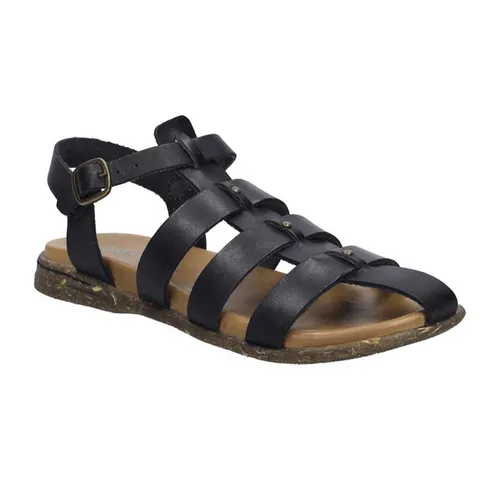 Josef Seibel Fabricia 04 - Damen-Sandale in Schwarz, Größe 40 - Wanderschuhe mit robuster TR/Kork-Sohle, ideal für den normalen Fuß. Schnalle und Gummizug sorgen für leichten Ein- und Ausstieg sowie optimale Anpassung.