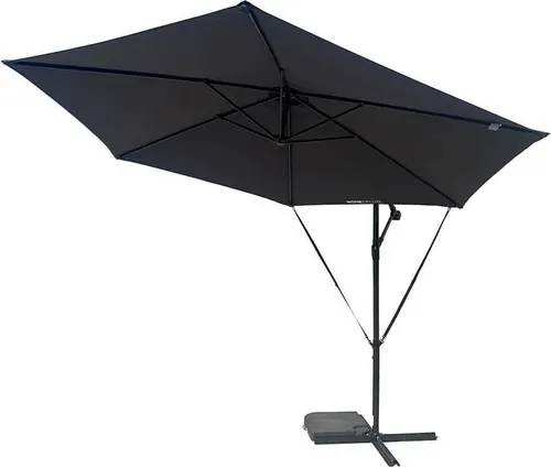 HOME DELUXE Ampelschirm SOLANA 300 cm – 360° drehbar mit Kurbel - Stylischer Ampelschirm in Anthrazit, ideal für Terrasse und Garten. Mit 360° Drehfunktion und praktischer Kurbelvorrichtung für einfachen Auf- und Abbau.