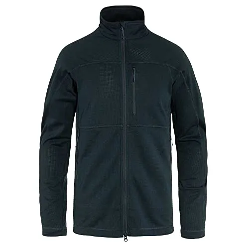 Fjällräven Herren Abisko Lite Fleece M/Jacket - Dunkelblau, XL EU - Funktionsjacke aus recyceltem Polyester, das Feuchtigkeit ableitet und schnell trocknet. Ideal zum Schichten, mit praktischen Reißverschlusstaschen für mehr Komfort.