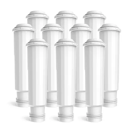 Comedes Wasserfilter für Kaffeemaschinen - 10 Stück - Wasserfilter für Krups, Melitta, Nivona & JURA, verbessert Kaffeequalität durch Chlorbindung und Mineralerhalt, verlängert Lebensdauer der Maschine durch Kalkschutz.
