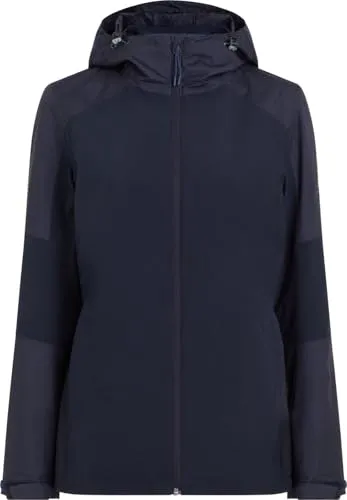 McKinley Larra 3:1 Damen Doppel-Jacke, Aop/Navy, 36 - Vielseitige 3-in-1 Jacke mit wattierter Innenjacke, abnehmbarer Kapuze und verstellbaren Ärmelbündchen. Ideal für wechselhaftes Wetter und optimalen Tragekomfort.