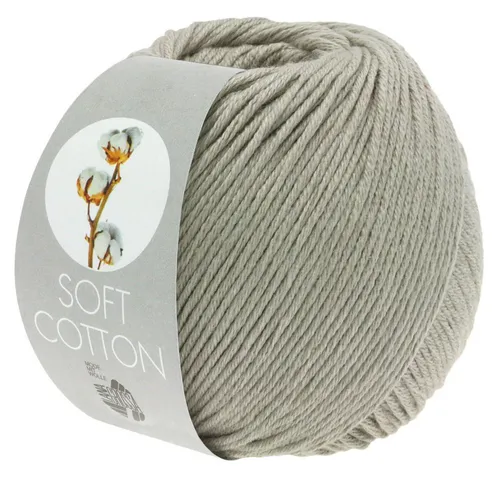 LANA GROSSA SOFT COTTON Häkelwolle, 140 m (weiches, vielseitiges Garn für höchsten Tragekomfort), 50 g