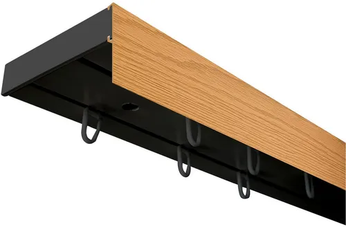 SN DECO GROUP Gardinenschiene Vorhangschiene SH (1) mit Blende 5 cm, 2-läufig, Fixmaß, mit Bohren, verschraubt, Kunststoff