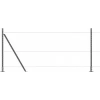 vidaXL Zaunpfosten 26 Stk Grau 3,2 x 3,2 x 90 cm - Robuste Zaunpfosten aus pulverbeschichtetem Stahl, ideal für Garten und Terrasse. Langlebig und witterungsbeständig, bieten sie sicheren Halt und ein modernes Design für stilvolle Abgrenzungen.