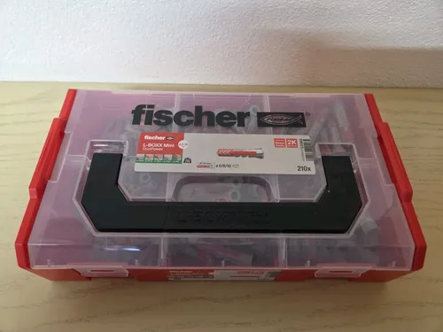 fischer L-Boxx mini DuoPower 535968 Universaldübel-Sortiment, 210-teilig