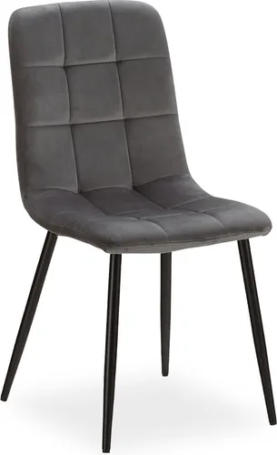 Homestyle4u Polsterstuhl Grau Beige - Moderner Küchenstuhl mit Samtbezug - Polsterstuhl für Esszimmer und Küche, aus weichem Samt mit stabilen Metallfüßen, ideal für stilvolle und komfortable Sitzgelegenheiten.