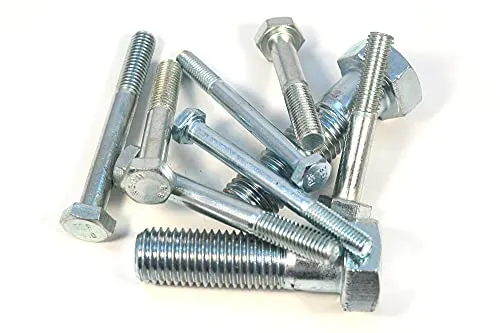 IHC DIN 931 Sechskantschrauben mit Schaft Maschinenschrauben Teilgewinde Gewindeschrauben verzinkt 8.8 (10 Stück, M6x90)