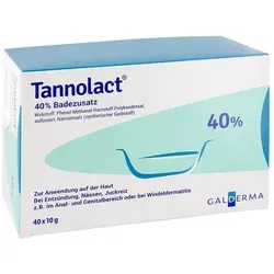 Tannolact Badezusatz 40X10 g - rezeptfreier Badezusatz für Neurodermitis, beruhigt die Haut und sorgt für Entspannung