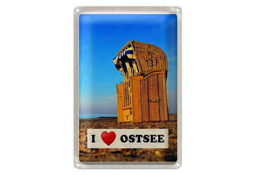 Roomando Metallschild Reise 12x18cm Ostsee Deutschland Urlaub