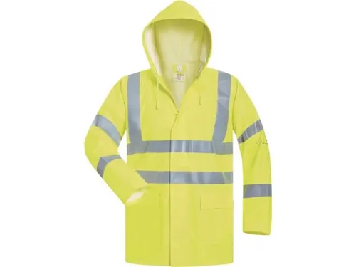 NORWAY Multinorm PU-Regenjacke (L) - Funktionsjacke mit hoher Sichtbarkeit, wind- und wasserdicht, ideal für den Einsatz bei allen Wetterbedingungen.