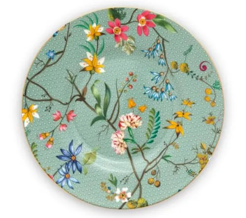 [W] Petit Four Jolie Flowers Blue 12cm