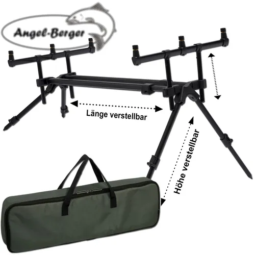 Luxus Rod Pod mit Tasche - Rodpod Rutenständer - Rutenauflagen: Hochwertiger Angelständer mit praktischer Tragetasche für perfekten Halt und einfachem Transport.