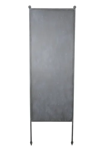 finehomegarden Gartenstecker Stele Metall Uni Sichtschutz grau - Dekostecker für den Garten, bietet effektiven Windschutz und stilvolle Sichtabschirmung mit einer Höhe von 205 cm und Breite von 64 cm.