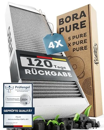 PILLIS Aktivkohlefilter Set – PUAKF Filter ist kompatibel mit Bora Pure (PURU) und Bora X Pure (PUXU)