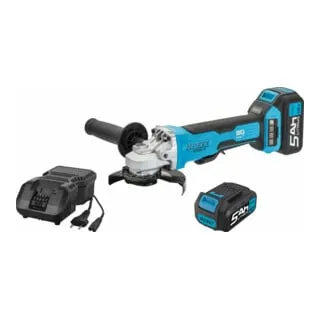 HAZET Akku Winkelschleifer-Satz 9233-7, 3-teilig - Schleifmaschinen mit bürstenlosem Motor für hohe Effizienz. Ergonomisches Design und Sicherheitsfunktionen sorgen für komfortables Arbeiten. Inkl. Akku, Ladegerät und werkzeugloser Schutzhaube.