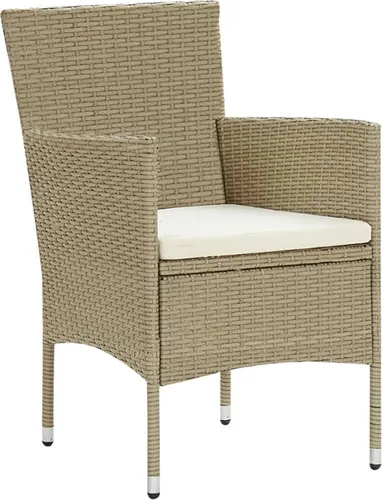 vidaXL 2X Garten Essstuhl aus Poly Rattan - Essstühle für modernen Stil im Garten. Robuster Stahlrahmen mit handgeflochtenem PE-Rattan, rost- und schimmelfest für jahrelangen Komfort und Entspannung.