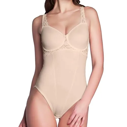 Miss Perfect Dessous Minimizer Funktionsbody Body Damen Shapewear Damen Body Shaper Damen Body Spitze in Haut Größe 95B