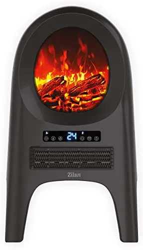 Design Keramik Heizlüfter 2000W - 3D Kaminfeuer Animation - Kraftvoller Elektroheizkörper mit 3 Heizstufen und 2000 Watt Leistung. Genießen Sie die täuschend echte Kaminfeuer-Animation und die praktische Fernbedienung für maximalen Komfort.