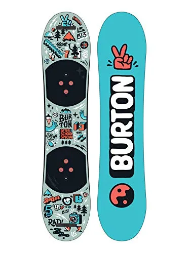 Burton Unisex Jugend After School Special Snowboard - Freestyleboard mit Easy Bevel Shape für müheloses Fahren, ideal für junge Snowboarder und Anfänger, vormontiert mit Bindungen.