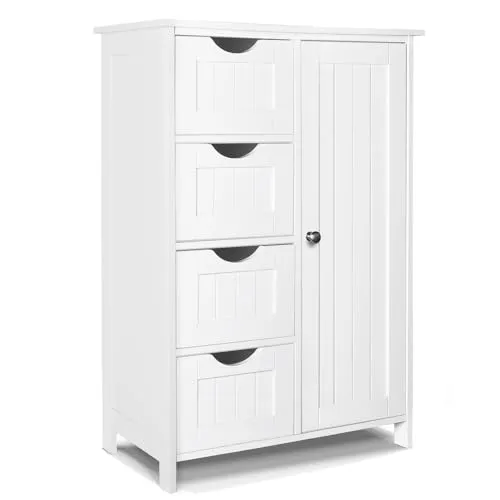 VOUNOT Badezimmerschrank mit 4 Schubladen
