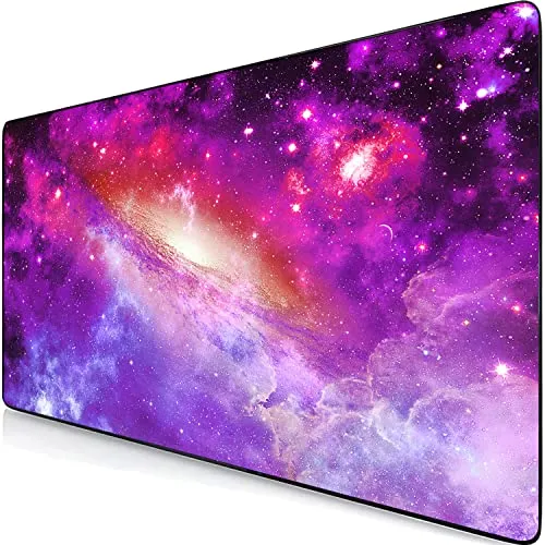 Retoo Gaming Mauspad XXL, 800 x 400 mm, Groß Mousepad Tischunterlage Large Size, rutschfest Schreibtischunterlage verbessert Geschwindigkeit und Präzision, Motiv Kosmos