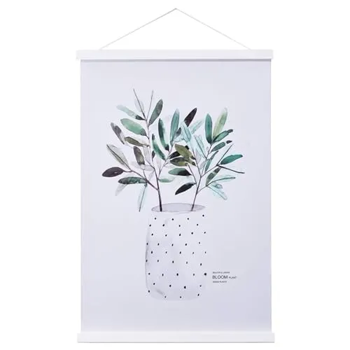 Ywlake Posterleiste Posterschiene Posterleisten, Magnet Magnetische Holz Poster Aufhänger Halter Rahmen Leisten Bild Bilder Bilderrahmen Bilderleiste 40x60 40x50 40x40 (40cm, Weiß)