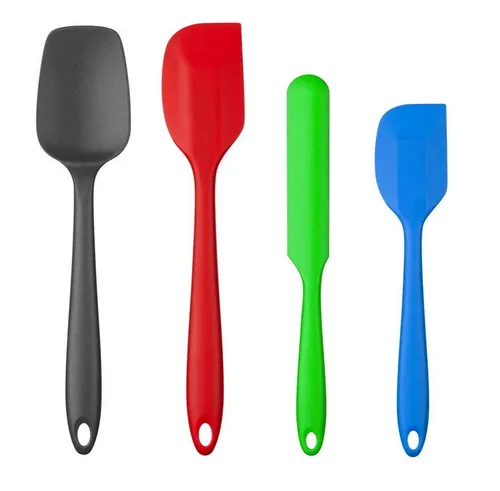 4x Pritogo Teigschaber-Set aus Silikon, 28,5 cm mit Metalkern, BPA Frei