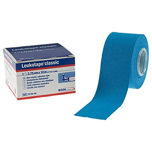 BSN Leukotape Classic, Sport Tape, Tape Verband, 10 m x 3,75 cm, blau