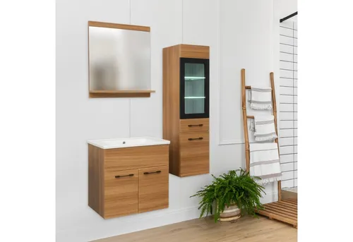 Burmas Badmöbel-Set POLO, 4-teilig mit Keramik Waschbecken von Burmas