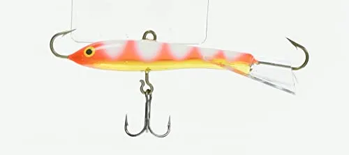 Rapala Unisex-Adult Jigging Rap Angelköder-Natürlich Schwimmendes Angelzubehör-Jig-Köder-Variable Lauftiefe-Fischköder 7cm, 18g-Hergestellt in Estland-Glow Zebra Fluorescent Red, 7 cm / 18 g