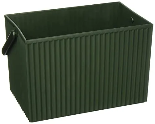 Hachiman Aufbewahrungsbox Omnioffre M, Dunkelgrün - Praktische Aufbewahrungsbox aus robustem Kunststoff und Polyester, ideal für die stilvolle Organisation in jedem Raum.