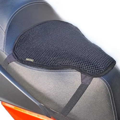 Pelucton Motorrad Roller kühlende Sitzbezug für Sonnenschutz, Btmungsaktives Mesh Motorroller Sitzkissen, Universal Antirutsch Moped Sattelschoner