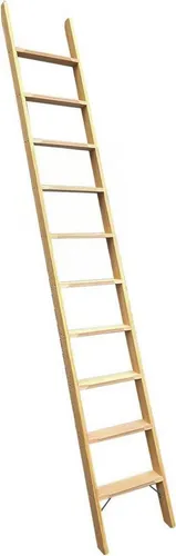 Weise Steigtechnik Anlegeleiter Holz / Hochbettleiter (5 Stufen, bis 150 kg belastbar), trittsichere Stufen, Anlegeleiter für Regale