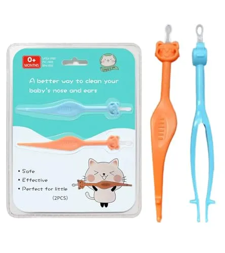 Packungen Nasenreiniger Baby, Sanftes Sicheres Baby Nasenpinzette Ohrenschmalz, Besonders Schonend und Sanft zur Babynase Wirksamer als Nasensauger 2