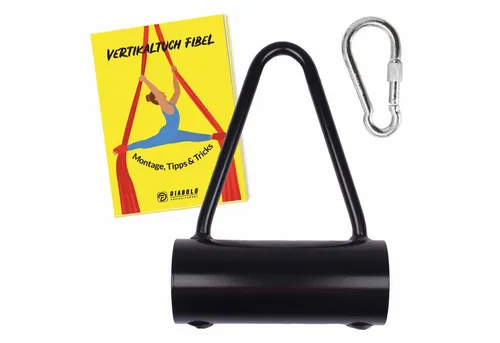Diabolo Freizeitsport Nestschaukel Vertikaltuch Triangelhalterung (schwarz) - Sichere Vertikaltuchaufhängung für akrobatische Übungen! Ideal für Einsteiger und Profis, schützt dein Tuch vor Abnutzung und sorgt für maximale Sicherheit.