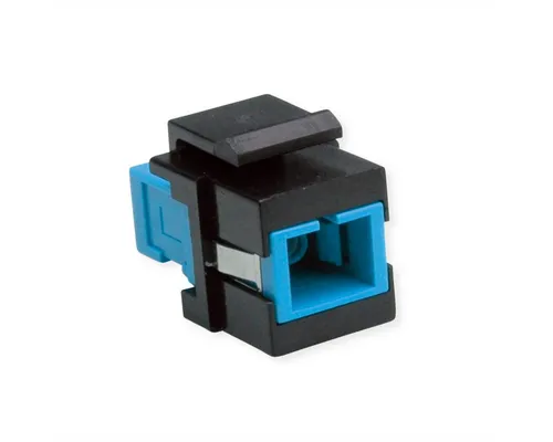 ROLINE Keystone LWL-Adapter SC/SC Simplex, Single Mode Glasfaserkabel, OS2