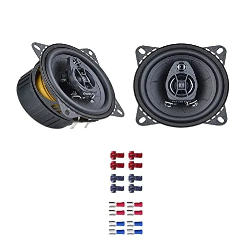 Ground Zero Auto Lautsprecher Boxen GZIF 4.0 200 Watt 10 cm 2 Wege Koax kompatibel mit Audi 80 B4 1986-1995 Armaturenbrett vorne