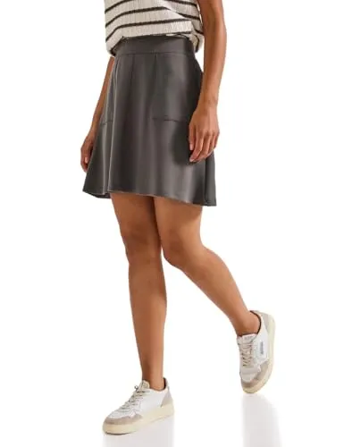 Rock in Unifarbe - Damenrock in Unifarbe mit seitlichen Taschen und elastischem Bund, aus angenehmer Jersey-Qualität für optimalen Tragekomfort.