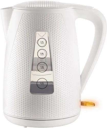 Unold Wasserkocher 18550, Blitzkocher Golf weiß - Wasserkocher mit 1,7 Liter Fassungsvermögen und 2150 Watt Leistung. Schnelles Erhitzen dank verdecktem Heizelement und sichere Handhabung durch 360° drehbare Basis und Trockengehschutz.